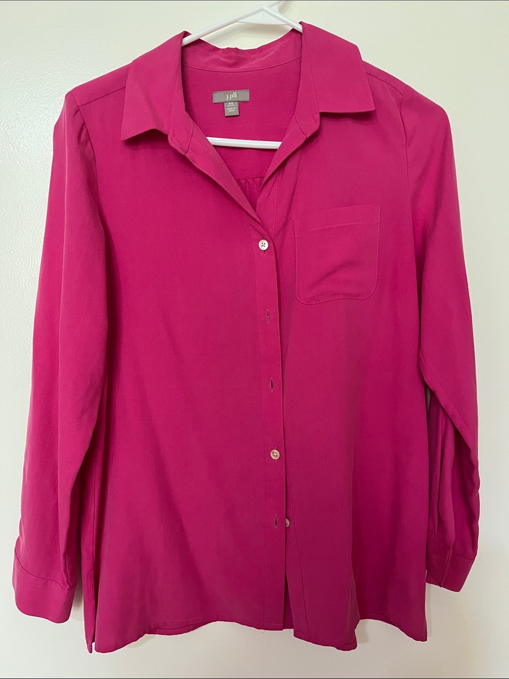 J. Jill Magenta Button-Down Shirt